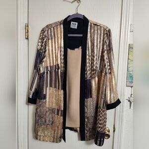 R&M Richards Stylish Black and Lavender Jacket